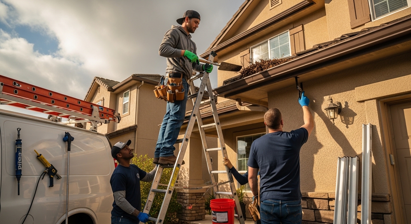 Gutter cleaning & repair service